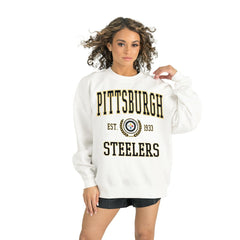Pittsburgh Steelers Gameday Couture Women's Timeless Triumph Premium Fleece Pullover Sweatshirt - White cheap