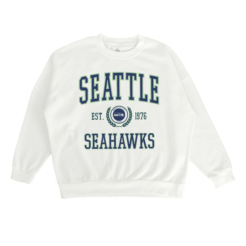 Seattle Seahawks Gameday Couture Women's Timeless Triumph Premium Fleece Pullover Sweatshirt - White sale
