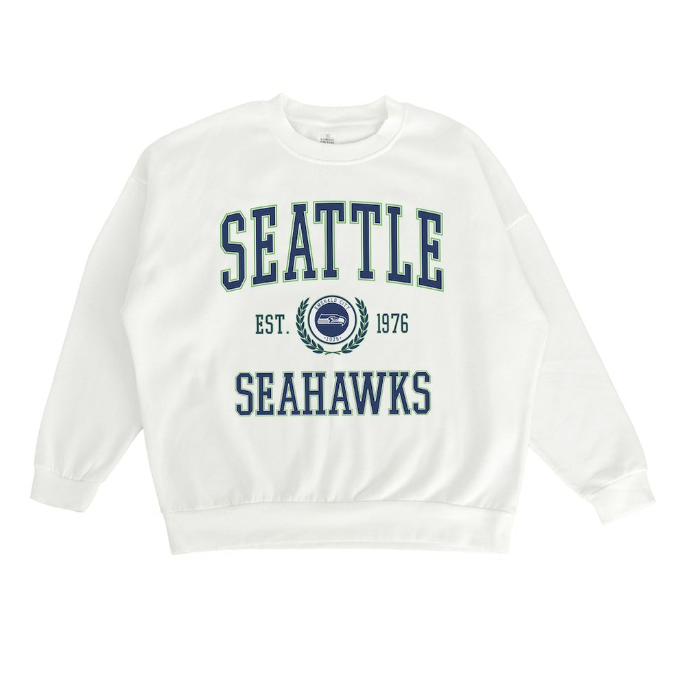Seattle Seahawks Gameday Couture Women's Timeless Triumph Premium Fleece Pullover Sweatshirt - White sale