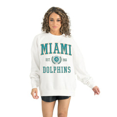 Miami Dolphins Gameday Couture Women's Timeless Triumph Premium Fleece Pullover Sweatshirt - White outlet