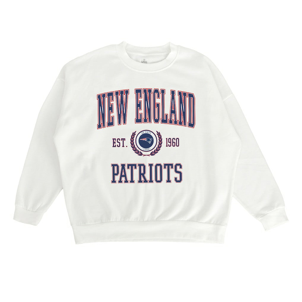 New England Patriots Gameday Couture Women's Timeless Triumph Premium Fleece Pullover Sweatshirt - White outlet