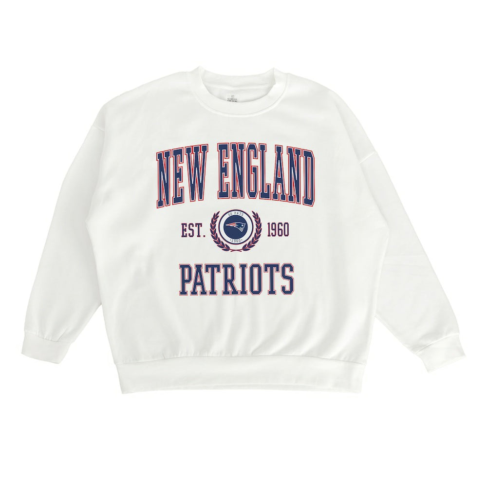 New England Patriots Gameday Couture Women's Timeless Triumph Premium Fleece Pullover Sweatshirt - White outlet