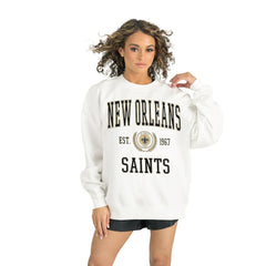 New Orleans Saints Gameday Couture Women's Timeless Triumph Premium Fleece Pullover Sweatshirt - White online