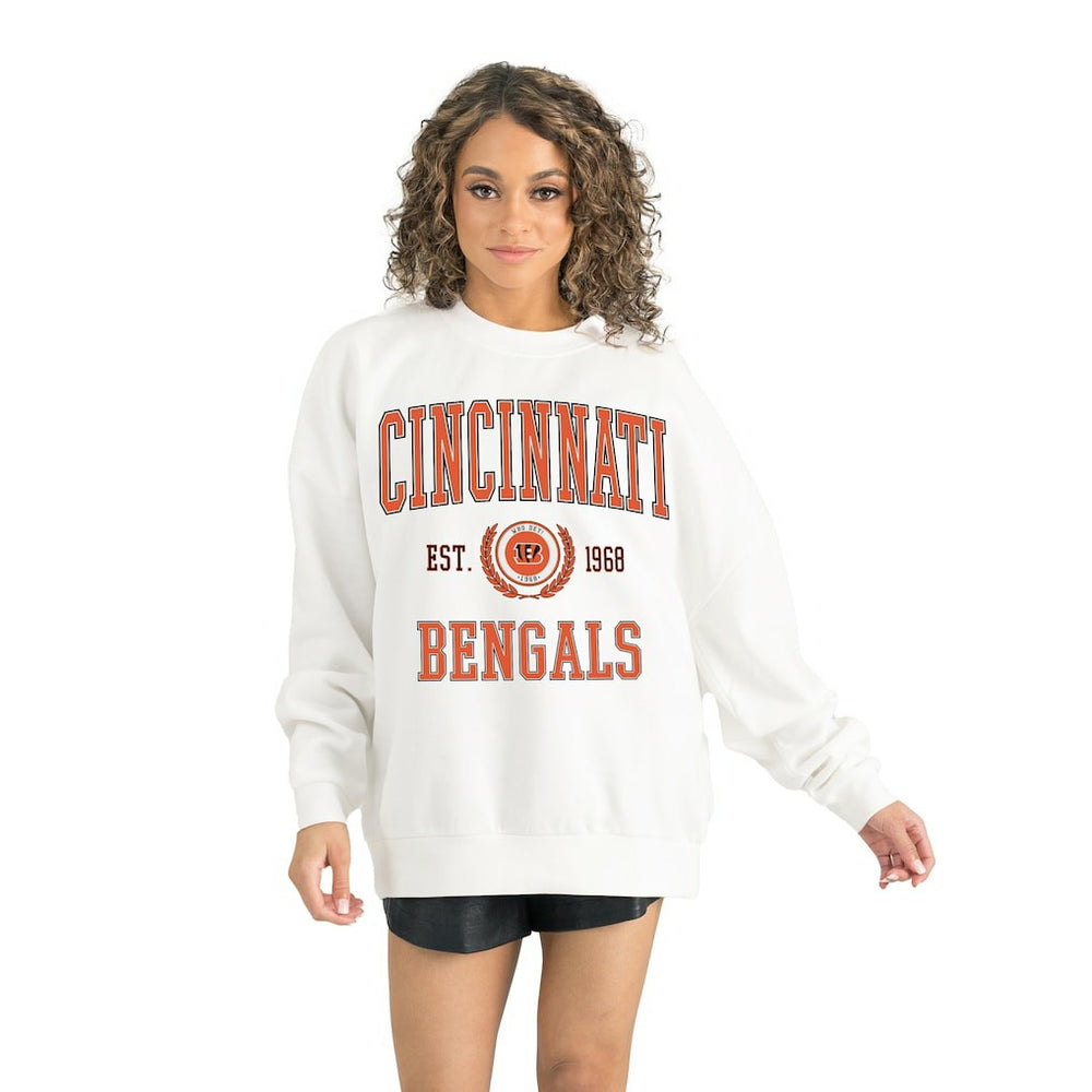 Cincinnati Bengals Gameday Couture Women's Timeless Triumph Premium Fleece Pullover Sweatshirt - White outlet