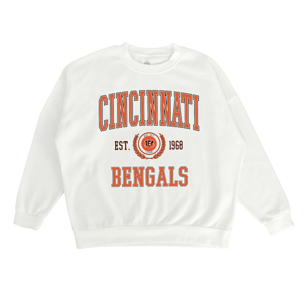 Cincinnati Bengals Gameday Couture Women's Timeless Triumph Premium Fleece Pullover Sweatshirt - White outlet