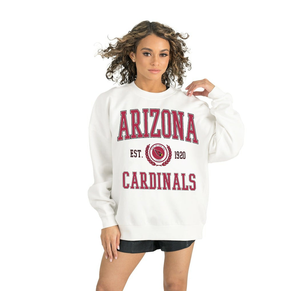Arizona Cardinals Gameday Couture Women's Timeless Triumph Premium Fleece Pullover Sweatshirt - White discount