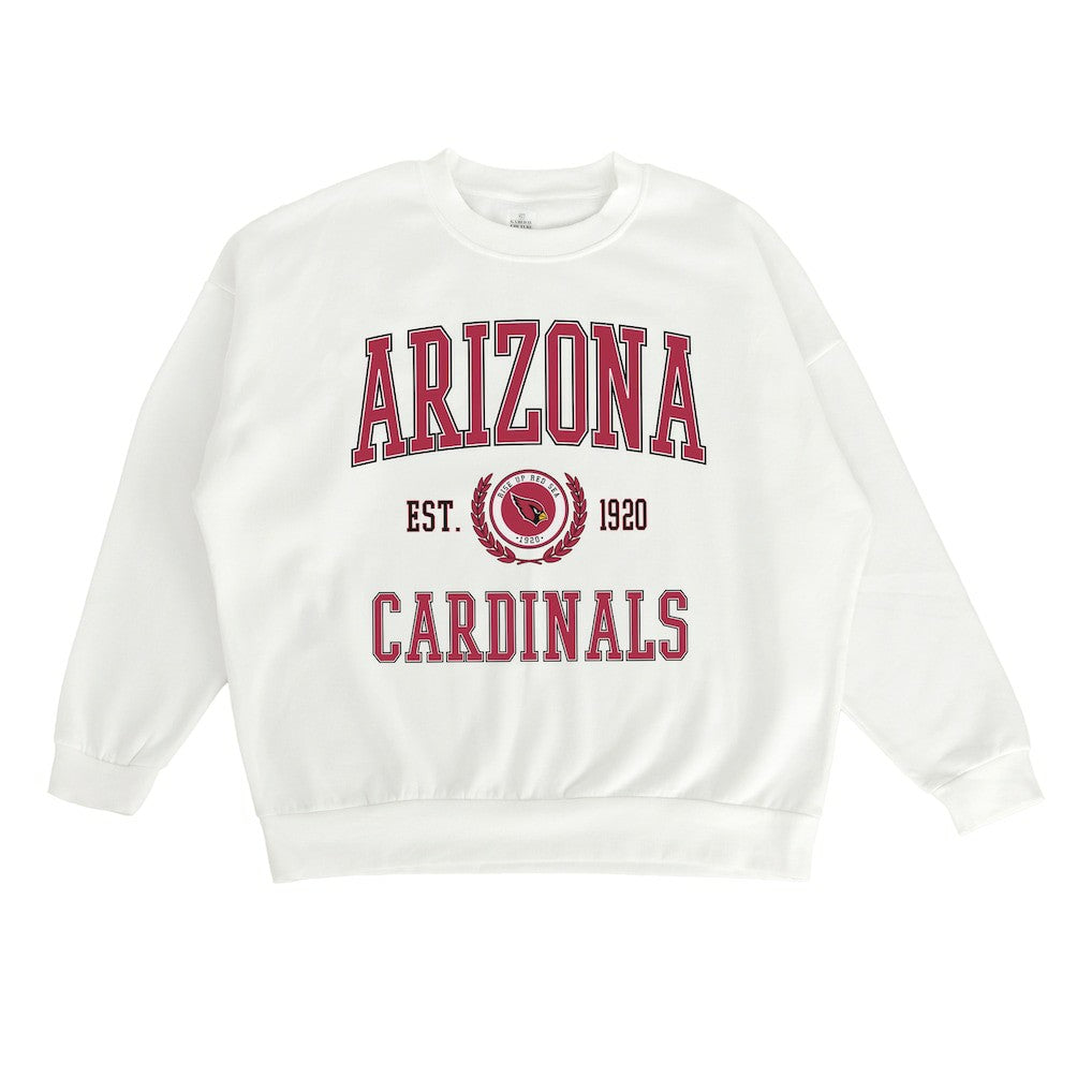 Arizona Cardinals Gameday Couture Women's Timeless Triumph Premium Fleece Pullover Sweatshirt - White discount