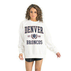 Denver Broncos Gameday Couture Women's Timeless Triumph Premium Fleece Pullover Sweatshirt - White cheap