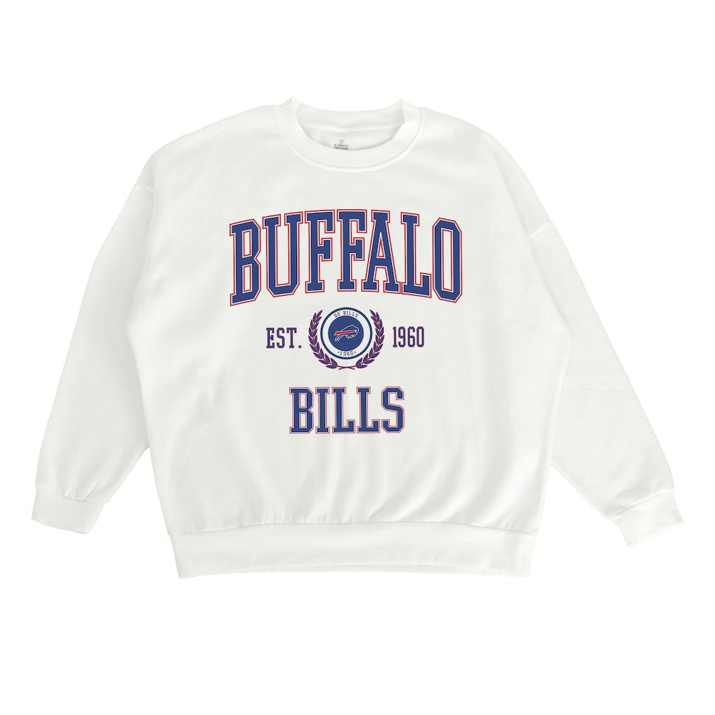Buffalo Bills Gameday Couture Women's Timeless Triumph Premium Fleece Pullover Sweatshirt - White online