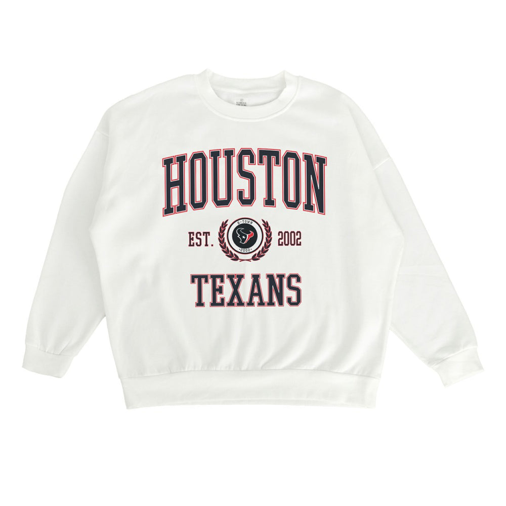 Houston Texans Gameday Couture Women's Timeless Triumph Premium Fleece Pullover Sweatshirt - White discount