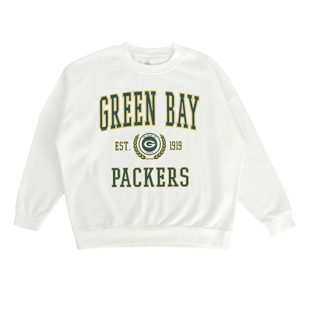 Green Bay Packers Gameday Couture Women's Timeless Triumph Premium Fleece Pullover Sweatshirt - White online