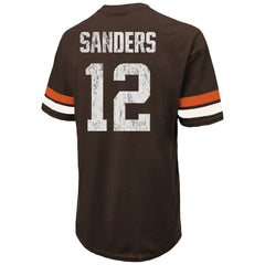 Shedeur Sanders Cleveland Browns Majestic Threads 2025 NFL Draft Oversized T-Shirt - Brown for sale