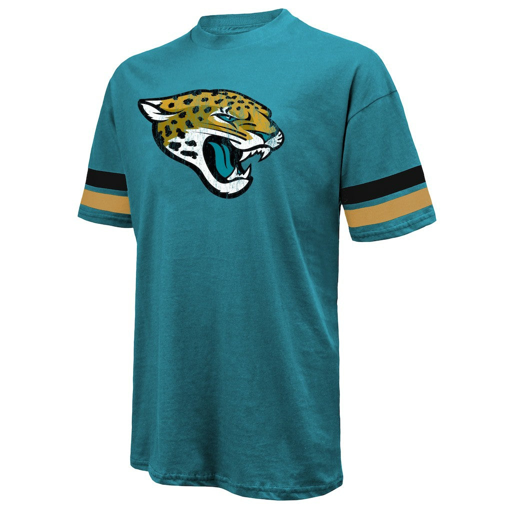 Travis Hunter Jacksonville Jaguars Majestic Threads 2025 NFL Draft First Round Pick Oversized T-Shirt - Teal online