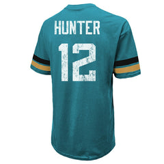 Travis Hunter Jacksonville Jaguars Majestic Threads 2025 NFL Draft First Round Pick Oversized T-Shirt - Teal online