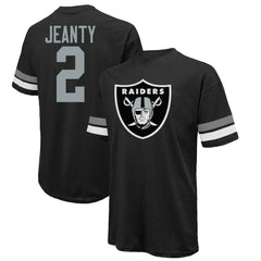 Ashton Jeanty Las Vegas Raiders Majestic Threads 2025 NFL Draft First Round Pick Oversized T-Shirt - Black discount