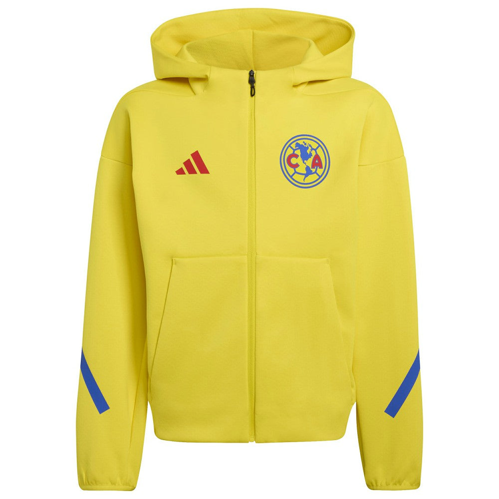 Club America Youth 2025/26 Club Anthem Full-Zip Hoodie Jacket - Yellow cheap