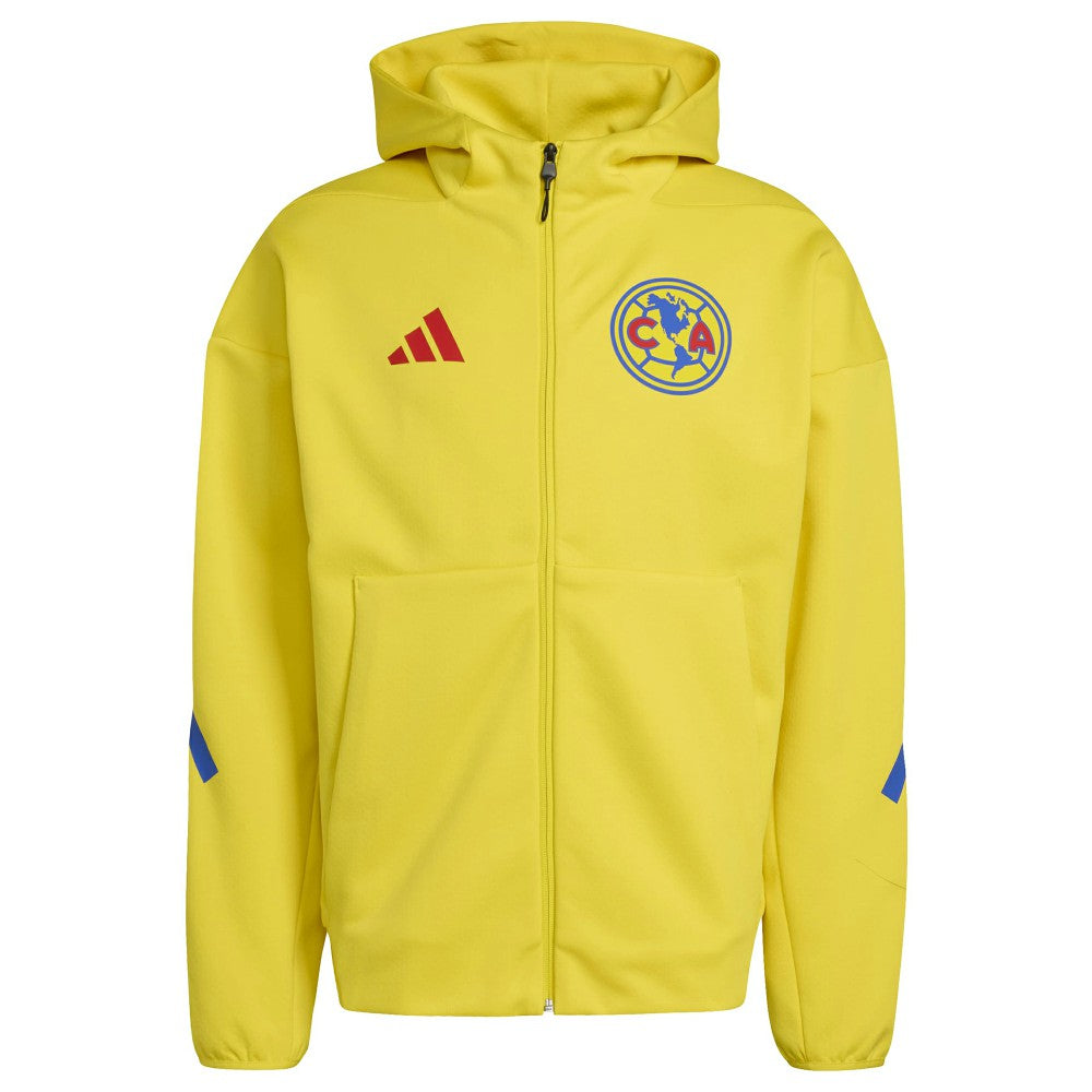 Club America 2025/26 Club Anthem Full-Zip Hooded Jacket - Yellow on sale