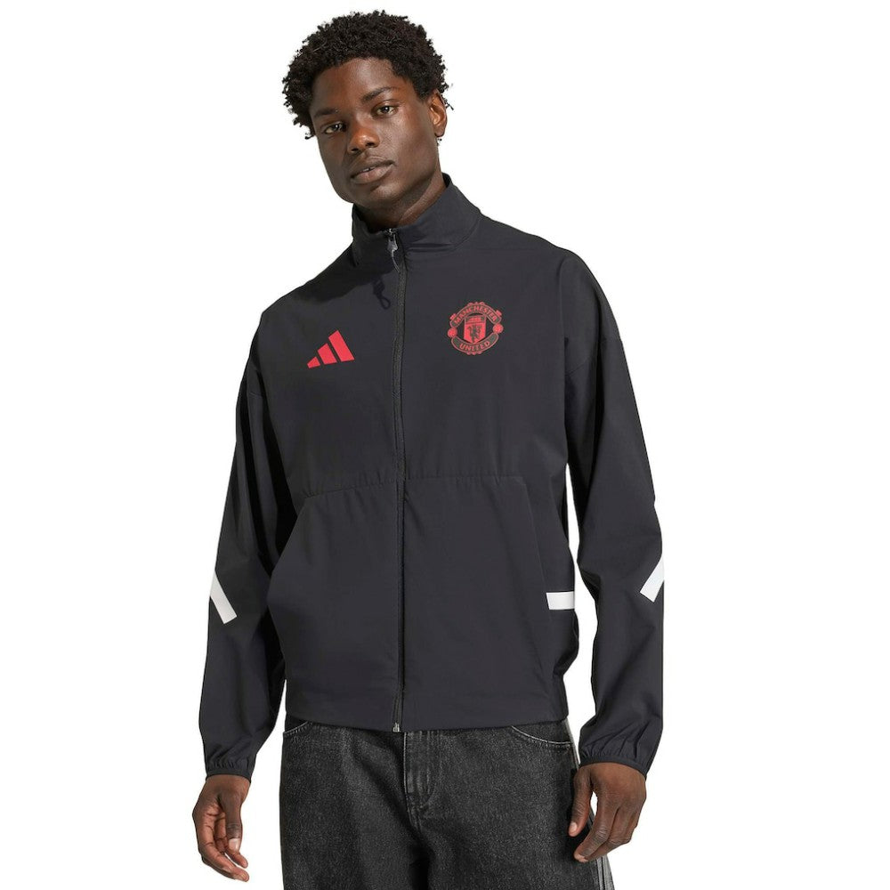 Manchester United 2025/26 Club Anthem Full-Zip Jacket - Black on sale