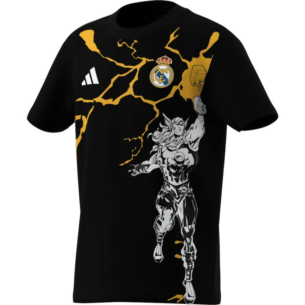 Real Madrid x Marvel Youth Graphic T-Shirt - Black outlet