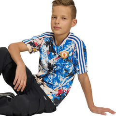 Manchester United X Stone Roses Youth Replica Jersey - Blue outlet