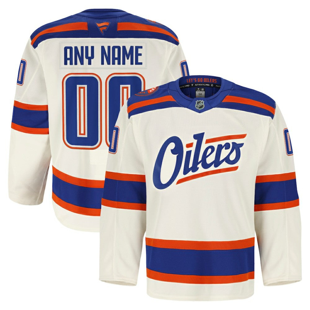Edmonton Oilers Fanatics Alternate Authentic Pro Custom Jersey - Light Beige Jerseys
