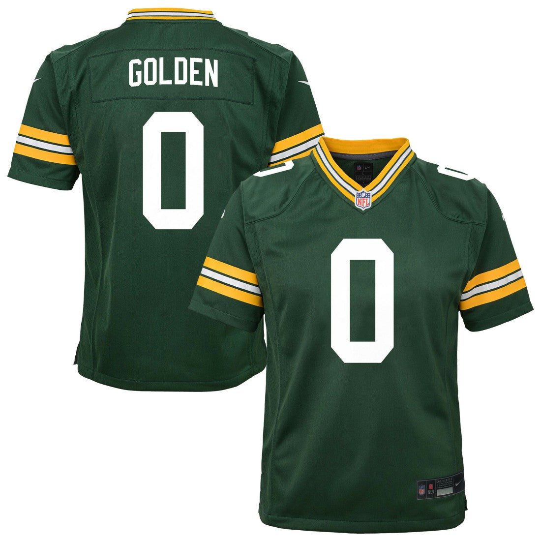 Matthew Golden Green Bay Packers Youth Team Game Jersey - Green sale
