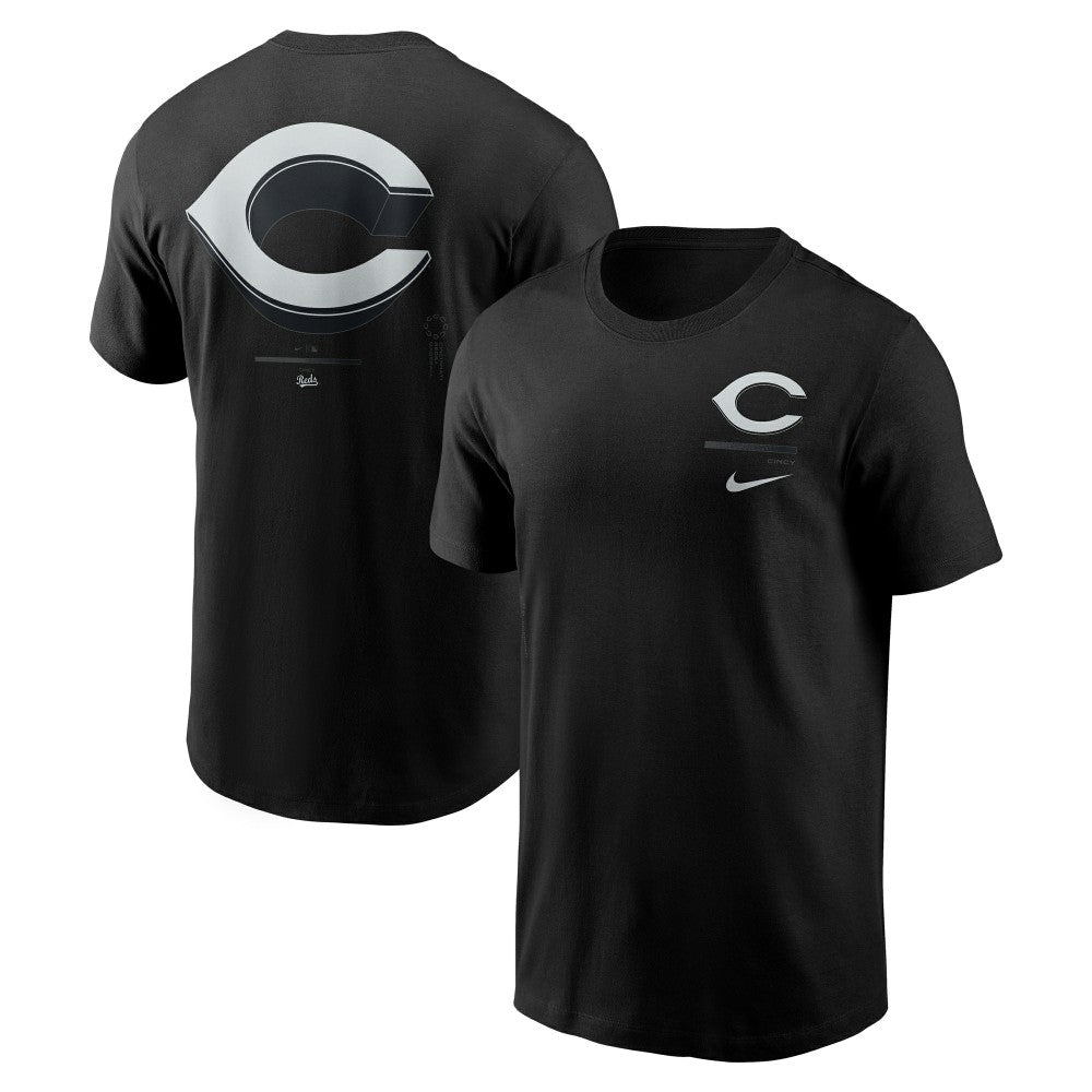 Cincinnati Reds  Bar Loading T-Shirt Black
