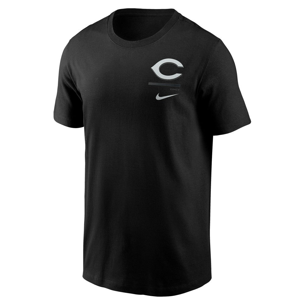 Cincinnati Reds  Bar Loading T-Shirt Black