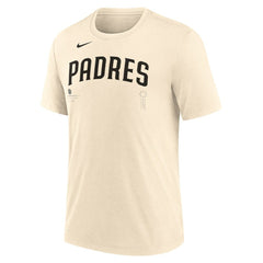 San Diego Padres Wordmark Tri-Blend T-Shirt Natural