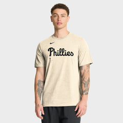 Philadelphia Phillies Wordmark Tri-Blend T-Shirt Natural