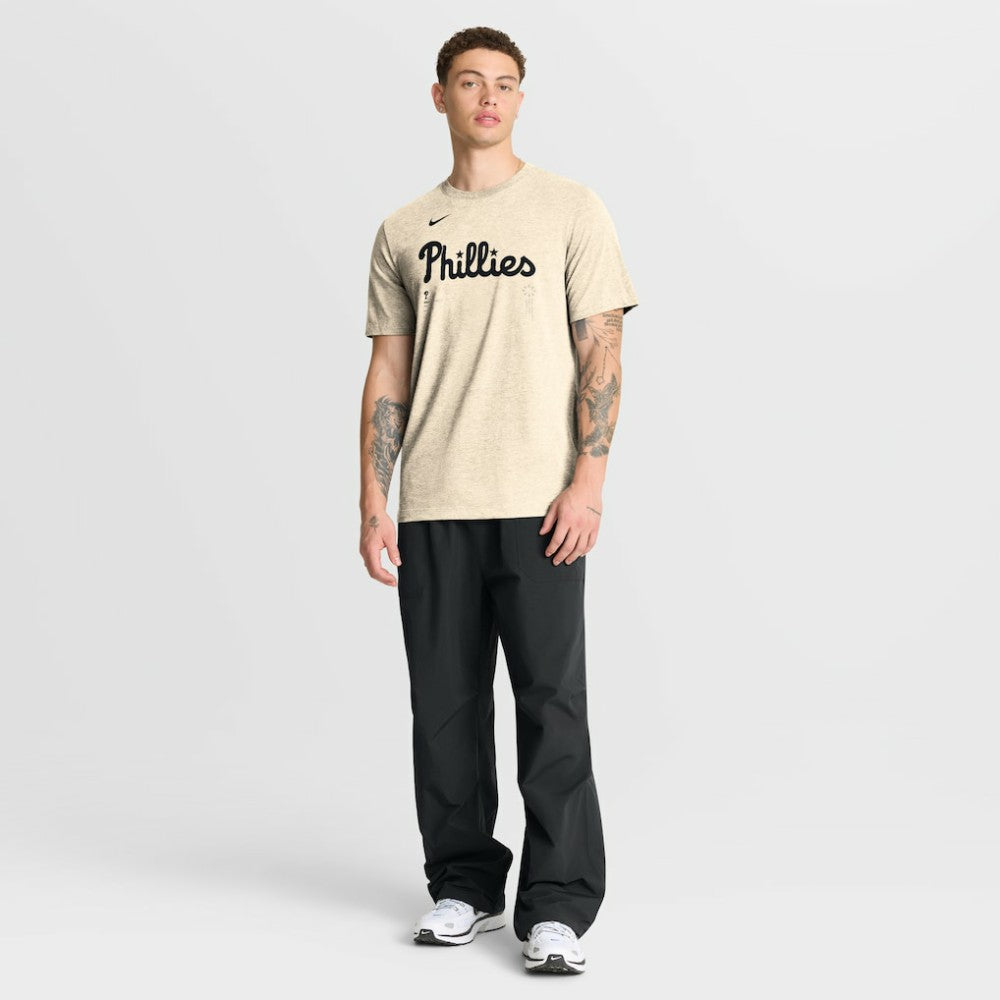 Philadelphia Phillies Wordmark Tri-Blend T-Shirt Natural