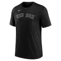 Boston Red Sox Wordmark Tri-Blend T-Shirt Heather Black