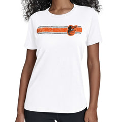 Baltimore Orioles Starter Women's Team Stripe T-Shirt White