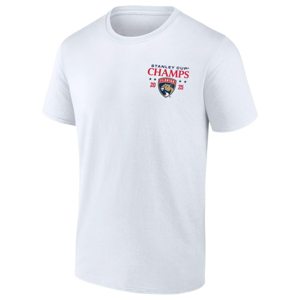 Florida Panthers Fanatics 2025 Stanley Cup Champions Jersey Roster T-Shirt - White T-shirts