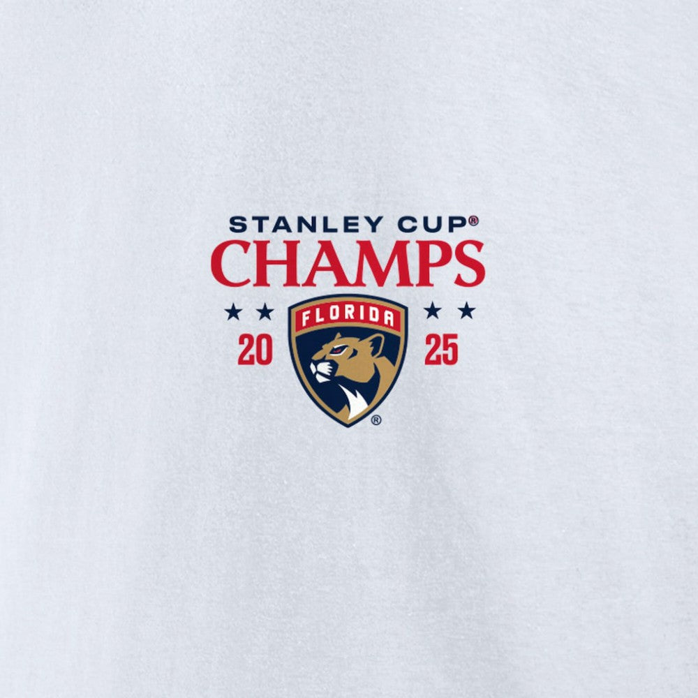 Florida Panthers Fanatics 2025 Stanley Cup Champions Jersey Roster T-Shirt - White T-shirts