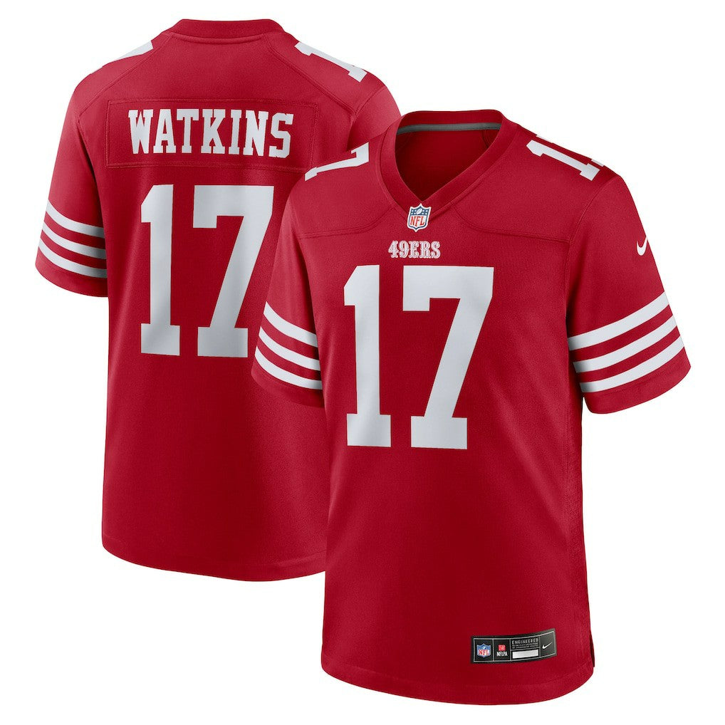Jordan Watkins San Francisco 49ers Team Game Jersey - Scarlet outlet