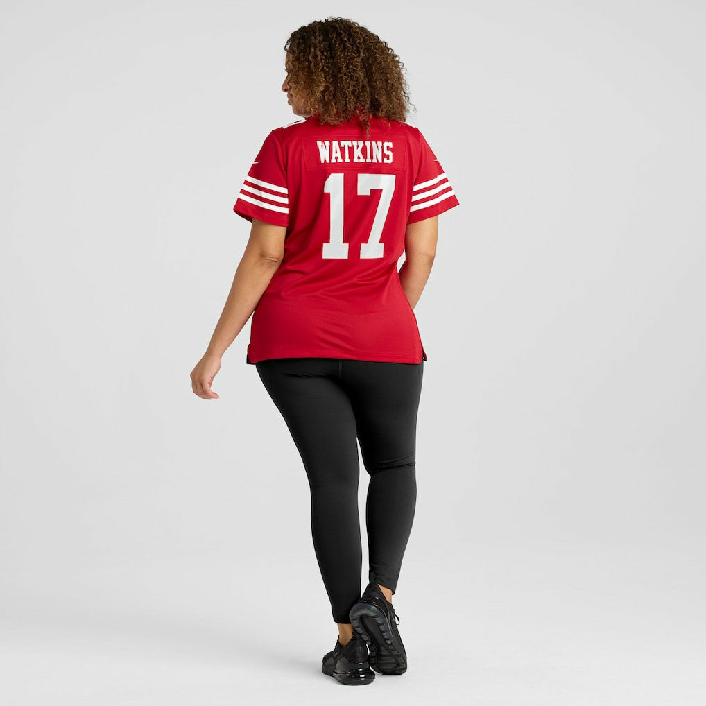 Jordan Watkins San Francisco 49ers Women's Team Game Jersey - Scarlet for sale