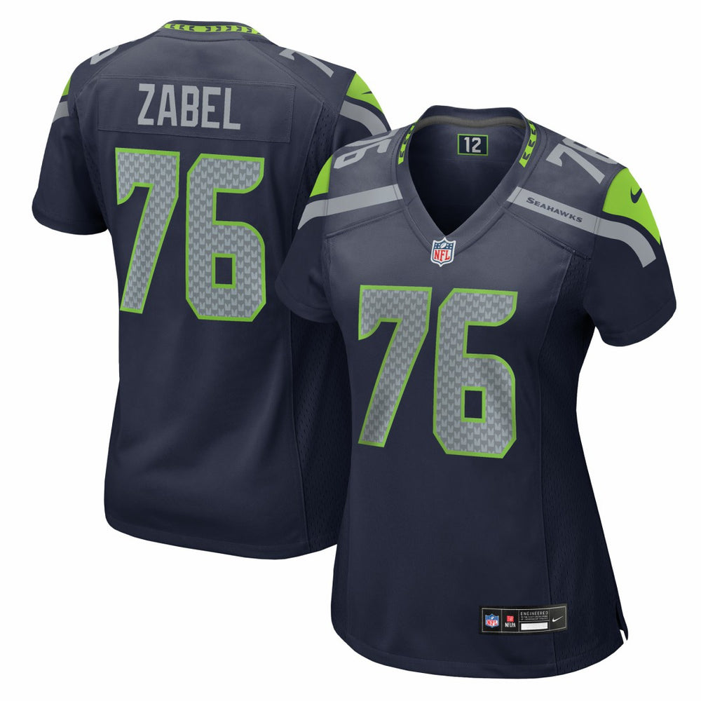 Grey Zabel Seattle Seahawks Women's Team Game Jersey - College Navy cheap