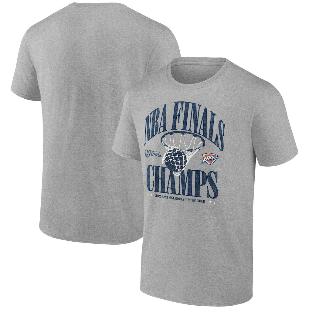 Oklahoma City Thunder 2025 NBA Finals Champions Fade Away Retro T-Shirt - Steel discount