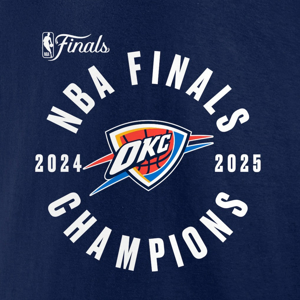 Oklahoma City Thunder 2025 NBA Finals Champions Offensive Rebound T-Shirt - Navy shop