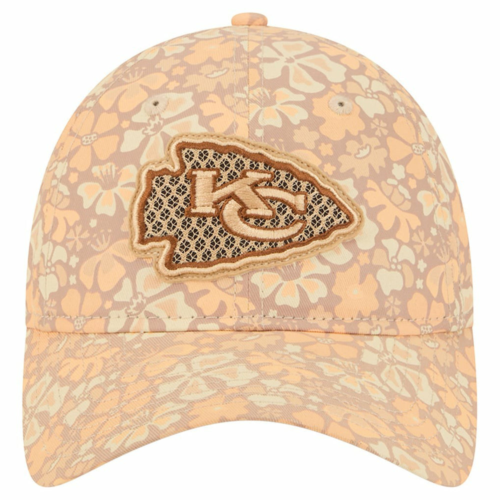 Kansas City Chiefs New Era Women's Floral 9TWENTY Adjustable Hat - Tan sale