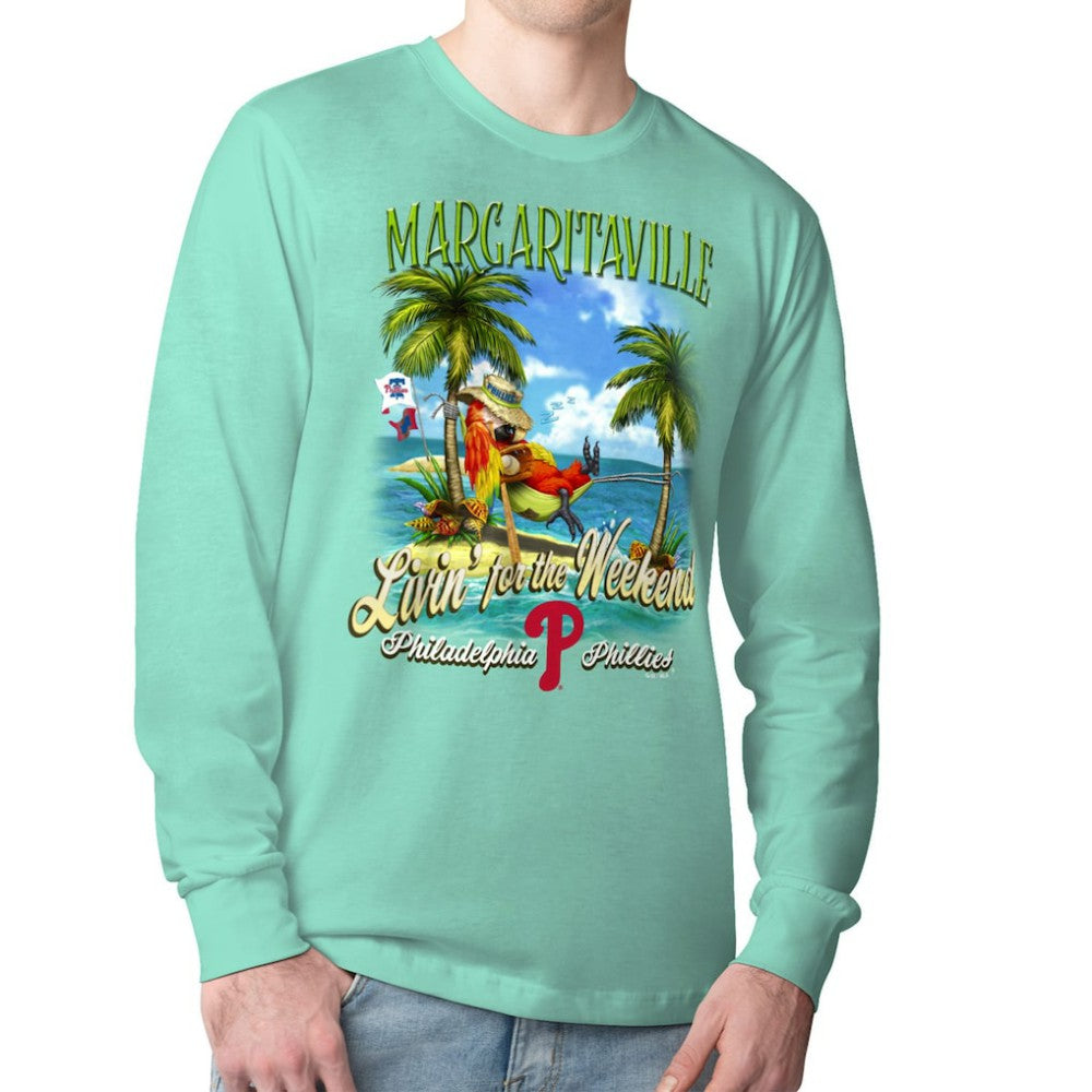 Philadelphia Phillies Margaritaville Livin' for the Weekend Long Sleeve T-Shirt Mint