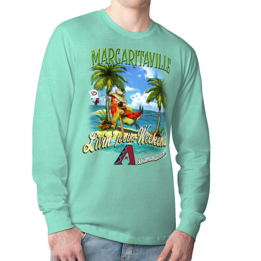 Arizona Diamondbacks Margaritaville Livin' for the Weekend Long Sleeve T-Shirt Mint