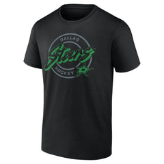 Dallas Stars Colorblock Puck T-Shirt - Black T-shirts