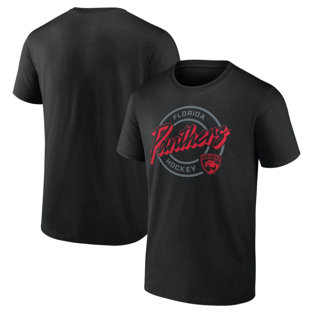 Florida Panthers Colorblock Puck T-Shirt - Black T-shirts