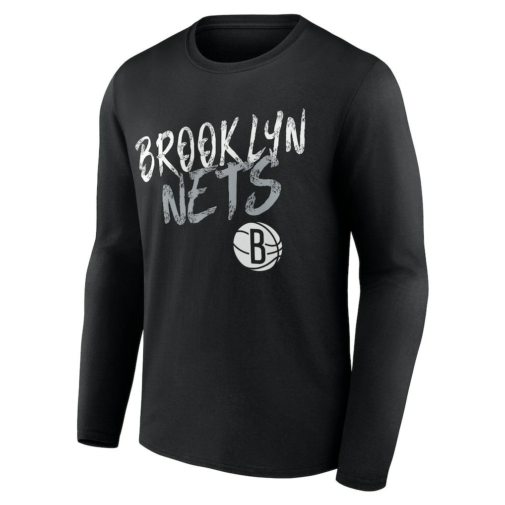 Brooklyn Nets Hustle Custom Long Sleeve T-Shirt - Black online