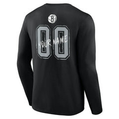Brooklyn Nets Hustle Custom Long Sleeve T-Shirt - Black online