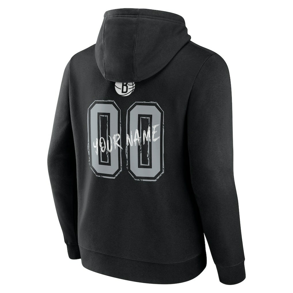 Brooklyn Nets Hustle Custom Pullover Hoodie - Black outlet