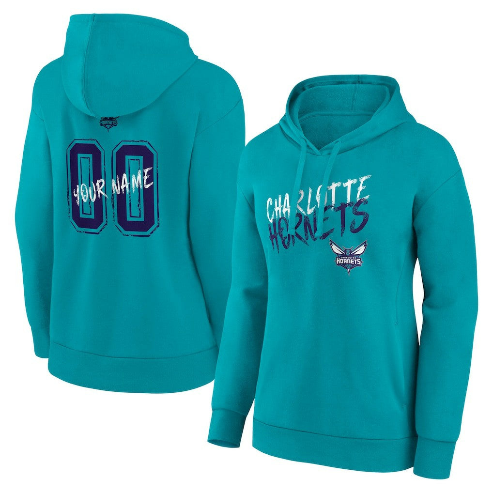 Charlotte Hornets Women's Hustle Custom Pullover Hoodie - Teal online