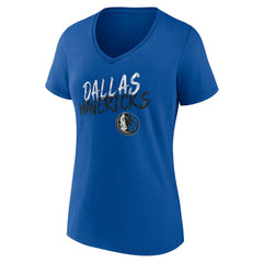 Dallas Mavericks Women's Hustle Custom V-Neck T-Shirt sale - Blue shop